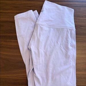 Women’s light purple lululemon leggings, size 8
